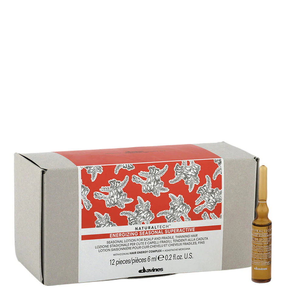 DAVINES NATURALTECH ENERGIZING SEASONAL SUPERACTIVE 12X6ML - FIALE ANTICADUTA